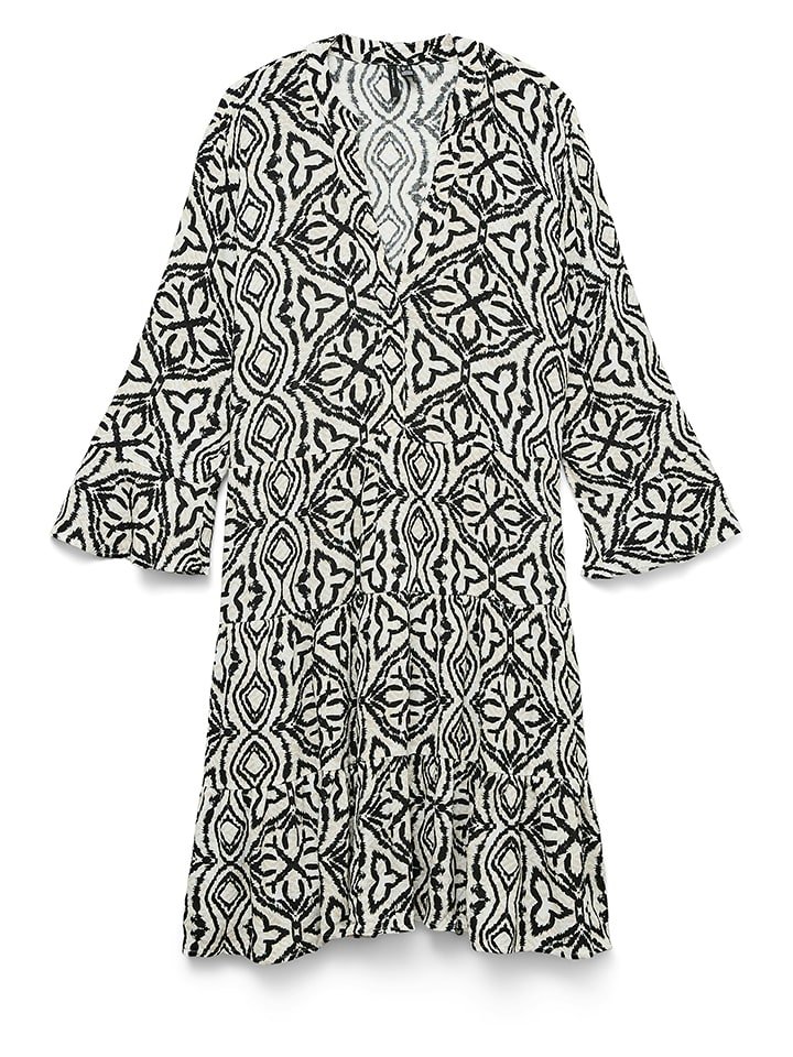 Vero Moda Sukienka w kolorze beżowo-czarnym