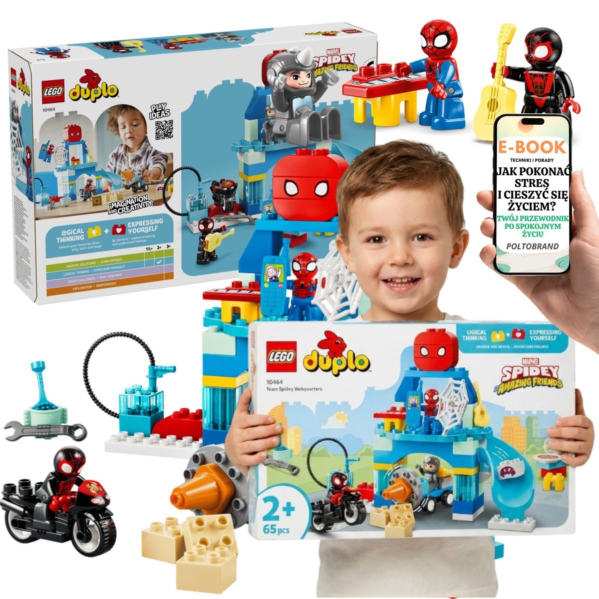 LEGO DUPLO Kryjówka Pajęczej Drużyny Marvel Spidey (10464) + E-BOOK-1