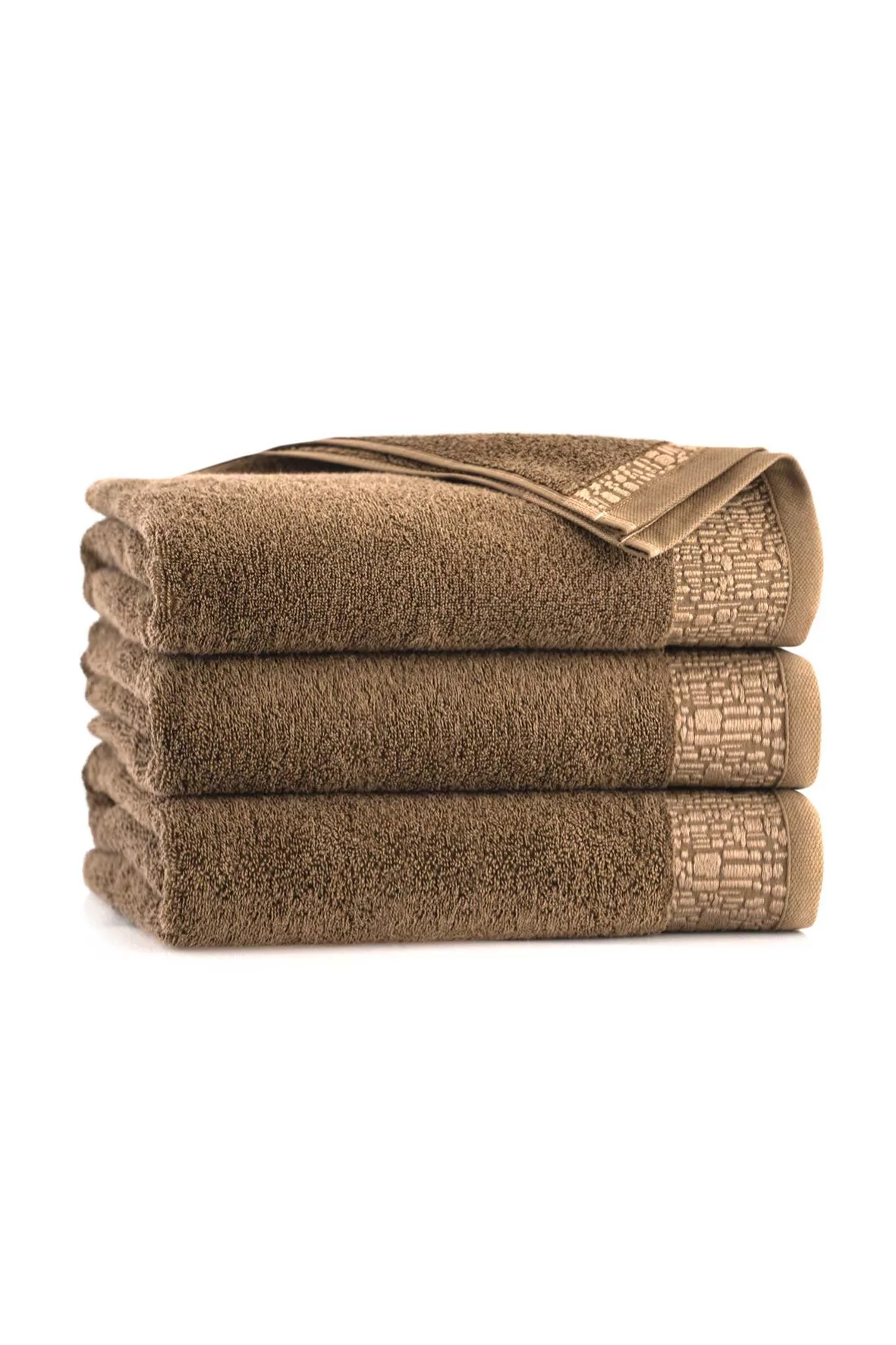 Ręcznik Elena z bawełny egipskiej brązowy 50x90cm