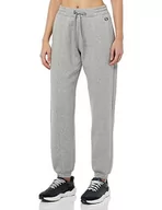 Spodnie sportowe damskie - Champion Legacy American Classics W-Light Powerblend Fleece High-Waist Relaxed Rib Cuff spodnie dresowe damskie, Jasny melanż szary, L - miniaturka - grafika 1