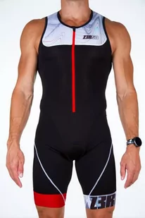 ZEROD Strój triathlonowy rozpinany z przodu START noisy glitch - Bielizna sportowa męska - miniaturka - grafika 2