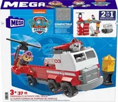 Klocki - Klocki Psi Patrol Mega Bloks Wóz Strażacki 2w1 - miniaturka - grafika 1