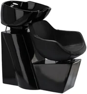 Myjki fryzjerskie - Myjnia myjka fryzjerska barberska Laura Black do salonu fryzjerskiego barberskiego ruchoma misa ceramiczna armatura bateria słuchawka - miniaturka - grafika 1
