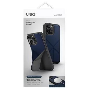 UNIQ etui Transforma iPhone 15 Pro Max 6.7" Magclick Charging niebieski/electric blue - Etui i futerały do telefonów - miniaturka - grafika 3