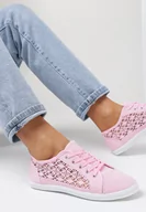 Trampki damskie - Różowe Tenisówki Pixosise - miniaturka - grafika 1