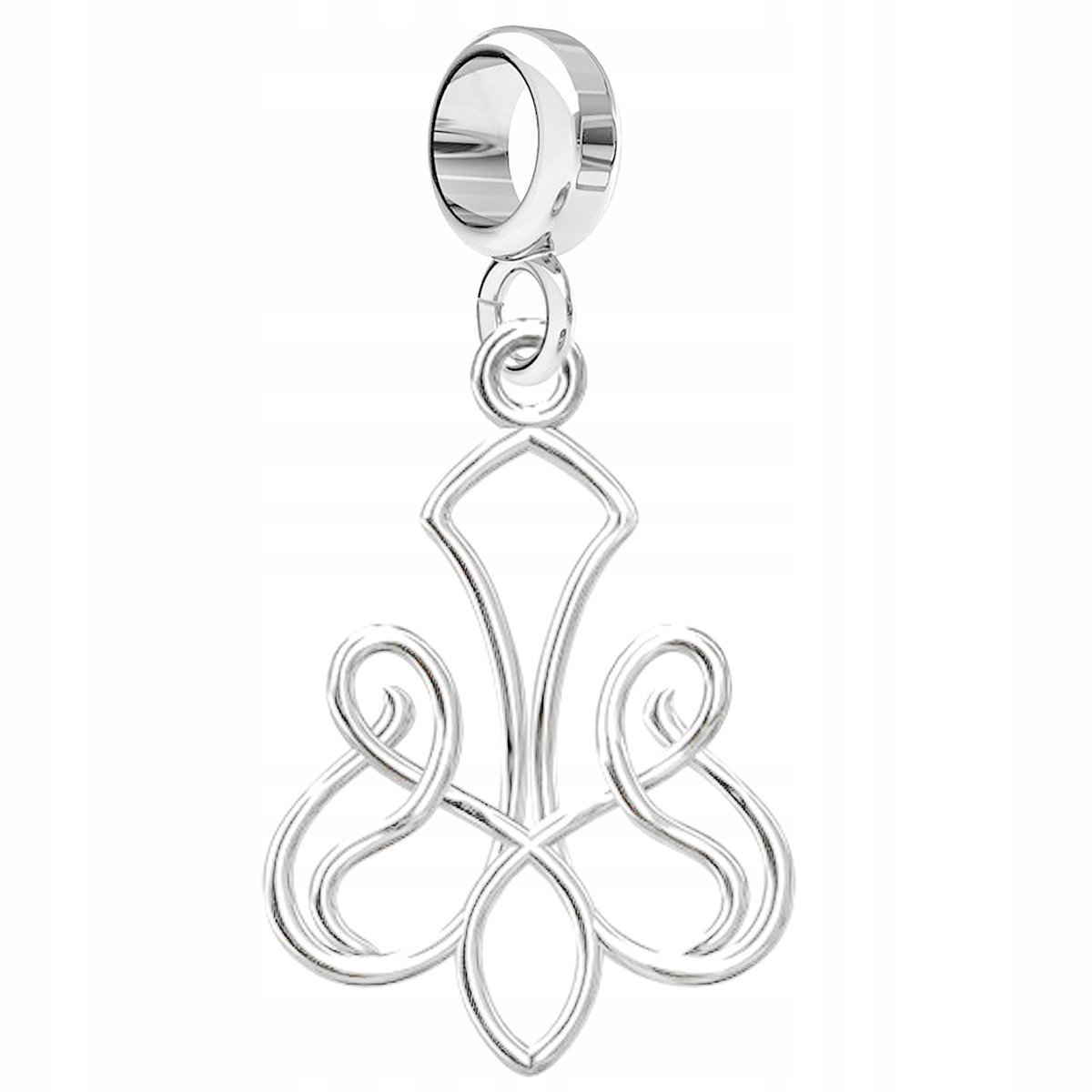 Charms Srebrny z Ażurem Ażurowym Elegancki Ażurowy Wzór Klasyka SREBRO 925