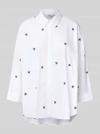 Koszule damskie - Bluzka koszulowa o luźnym kroju z czystej bawełny model ‘NEW LINA GRACE’ - miniaturka - grafika 1