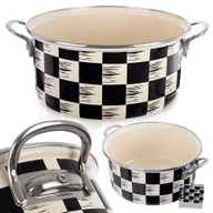 Garnki - Garnek emaliowany indukcja na indukcję gaz SZACHOWNICA duży 26 cm 5L ORION 113342 - miniaturka - grafika 1