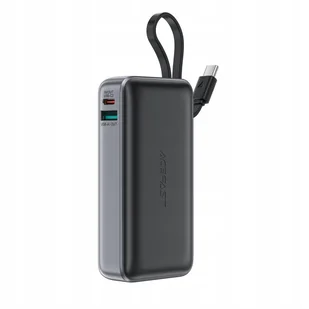 Acefast M7-10000 PD30W z wbudowanym kablem - czarny - Powerbanki - miniaturka - grafika 1