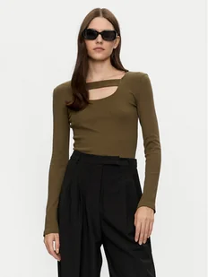Brave Soul Bluzka LLT-248NALA Khaki Slim Fit - Bluzki damskie - miniaturka - grafika 1