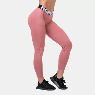 Spodnie sportowe damskie - NEBBIA Legginsy damskie Squat Hero Scrunch Butt Old Rose M - grafika 1