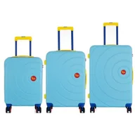 Walizki - Zestaw walizek SEMI LINE T5933-0 Niebieski - miniaturka - grafika 1