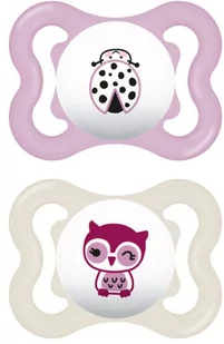 Smoczki dla dzieci Mam Baby Dummy Perfect Star 0-2 Pink 2 szt - Smoczki uspokajające - miniaturka - grafika 1