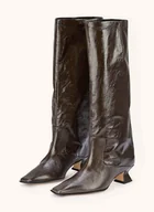 Kozaki damskie - Miista Kozaki Lakierowane Effie gruen - miniaturka - grafika 1