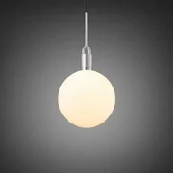 Lampy sufitowe - Lampa wisząca Forked Pendant Globe Large Opal Stalowa - miniaturka - grafika 1