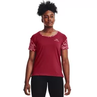 Koszulki sportowe damskie - Damska koszulka treningowa UNDER ARMOUR UA Rush Energy Novelty SS - czerwona - miniaturka - grafika 1