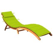 Leżaki ogrodowe - vidaXL Lumarko Ogrodowy leżak z poduszką, lite drewno akacjowe 3061583 - miniaturka - grafika 1