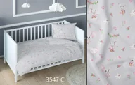 Pościel dla dzieci - Pościel bawełniana 140x200 króliki szara różowa dziecięca zapinana na suwak KARO Bawełna Max - miniaturka - grafika 1