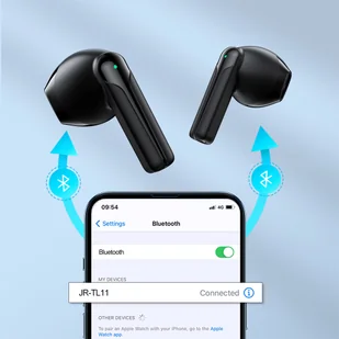 Joyroom TWS ENC wodoodporne IPX4 Bluetooth 5.3 czarny (JR-TL11) - Słuchawki - miniaturka - grafika 10