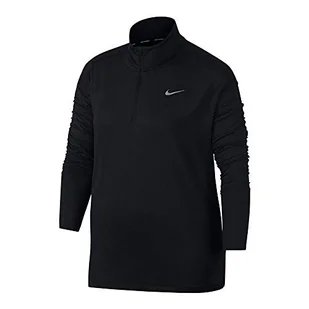 Nike koszulka damska W Nk Elmnt Top Hz z długim rękawem Black/(Reflective Silv) XXL - Koszulki i topy damskie - miniaturka - grafika 1