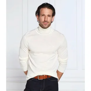 Calvin Klein Wełniany golf Slim Fit - Swetry męskie - miniaturka - grafika 1