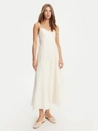 Sukienki - TWINSET Sukienka letnia 251TT2070 Écru Regular Fit - miniaturka - grafika 1