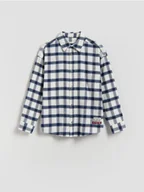 Bluzki dla chłopców - Reserved - Koszula w kratę - granatowy - miniaturka - grafika 1