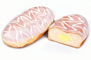 Pączek long z nadzieniem o smaku waniliowym 95 g - Inne pieczywo - miniaturka - grafika 1