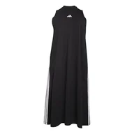 Sukienki - adidas Damskie Essentials 3-Stripes Długa Sukienka Racerback (Plus Size) 4XL (Plus Size) Czarny/Biały - miniaturka - grafika 1