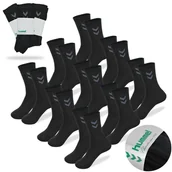 Skarpetki męskie - HUMMEL Skarpety Męskie 9 par Długie Czarne Bawełna Rozmiar 36-40 - Hummel - miniaturka - grafika 1