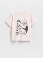 Koszulki dla dziewczynek - Reserved - T-shirt Wednesday - pastelowy róż - miniaturka - grafika 1