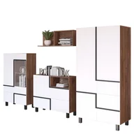 Inne meble do salonu - Zestaw Mebli do Salonu 5 Lars MebloCross Craft Złoty / Biały Mat - miniaturka - grafika 1