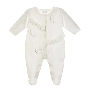 Pajac bawełniany Elizabeth, złamana biel 62 - Pajacyki dla niemowląt - miniaturka - grafika 1