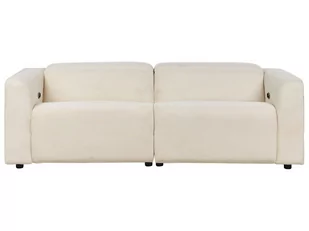 Sofa z elektryczną funkcją relaksu z ładowarką sztruksowa beżowa ULVEN - Sofy i kanapy - miniaturka - grafika 6