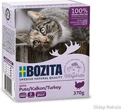 Mokra karma dla kotów - BOZITA Kawałki w galaretce z indykiem 370g - miniaturka - grafika 1