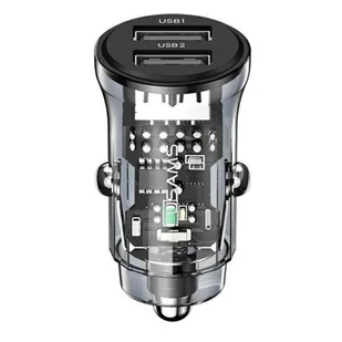USAMS Ład. sam. C31 3A 2xUSB-A Fast Charge czarny/black CC162CC01(US-CC162) - Ładowarki samochodowe - miniaturka - grafika 26