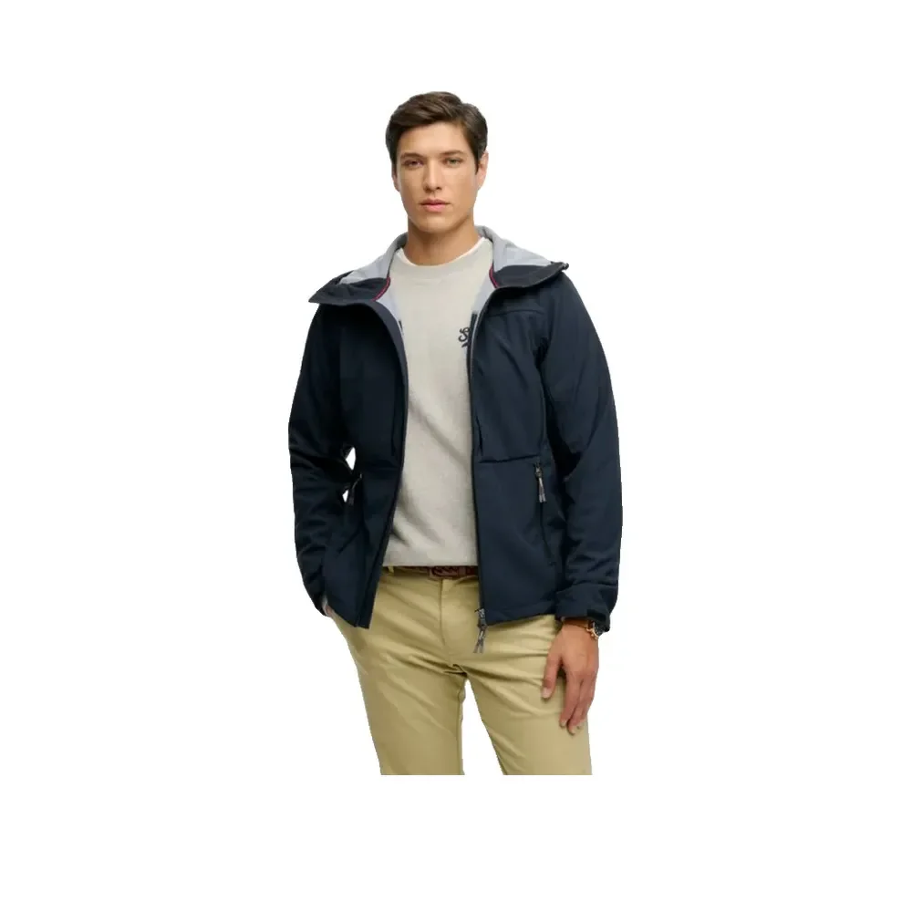 Kurtka męska Superdry softshell tech wodoodporna z regulowanym kapturem