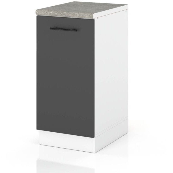 Szafka Kuchenna Stojąca Z Blatem Modułowa 40cm Spremium Szary Mat