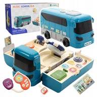 Samochody i pojazdy dla dzieci - Edukacyjny Autobus Samochód Dla Dziecka Kierownica Biegi Kluczyk Dźwięk Led - miniaturka - grafika 1