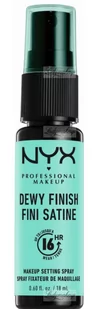NYX Professional Makeup - DEWY FINISH - MAKEUP SETTING SPRAY - Nabłyszczający spray utrwalający makijaż - 18 ml - Utrwalacze do makijażu - miniaturka - grafika 1