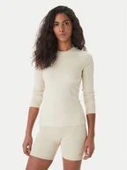 Koszulki i topy damskie - Reebok Koszulka techniczna Reebok x Ewa Chodakowska Moni RK25614CCW Beżowy Slim Fit - miniaturka - grafika 1