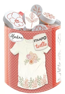 Stempelki do tkanin, Kwiaty i liście - Zabawki kreatywne - miniaturka - grafika 1