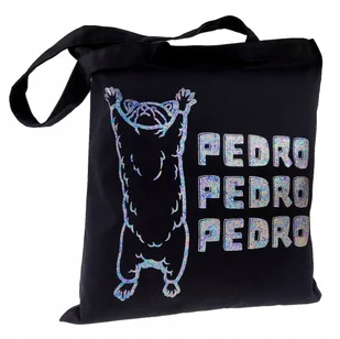 TORBA bawełniana czarna 220g nadruk SZOP PEDRO torebka siatka na zakupy - Torby i wózki na zakupy - miniaturka - grafika 1