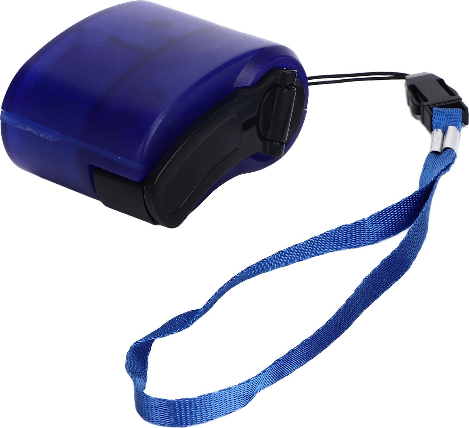 Przenośna ładowarka USB do telefonu na korbkę do wędrówek na świeżym powietrzu niebieski