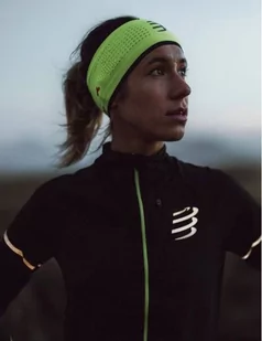 COMPRESSPORT Opaska na głowę HEADBAND ON/OFF v3 FLASH fluo yellow - Apaszki i szaliki męskie - miniaturka - grafika 4