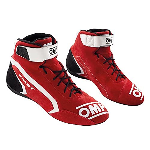 OMP Buty unisex First Race My2021 czerwone/białe, rozmiar 39 Fia 8856-2018 buty do łodzi, standardowe, UE