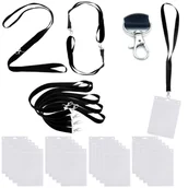 Przybory szkolne - Identyfikator pionowy holder kieszonka A6 115x150mm + smycz 90cm x 20kpl - miniaturka - grafika 1