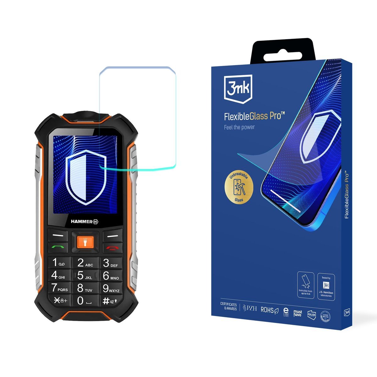 Szkło hybrydowe na ekran do MyPhone Hammer Boost - 3mk FlexibleGlass Pro