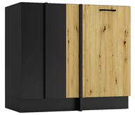 Szafki kuchenne - Szafka narożna stojąca grafit + dąb artisan F3-P26 - miniaturka - grafika 1