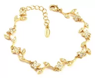 Bransoletki - Bransoletka kwiaty z listkami (B11066AU) - miniaturka - grafika 1